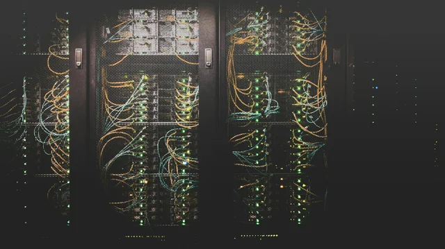 Server racks with network cables